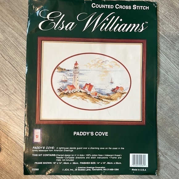 Elsa Williams Paddy’s Cove Counted Cross  Stitch Kit Lighthouse Seascape 10”x14” - Picture 4 of 10